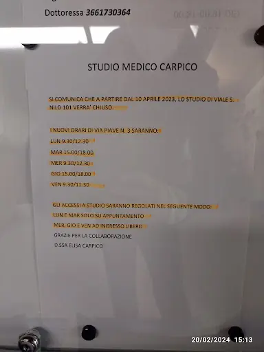 Dott.ssa Elisa Carpico, Medico di base