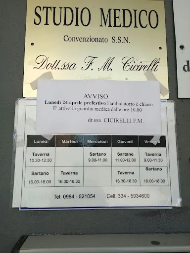 Dr Medico Di Famiglia Cicirelli Maria Filomena