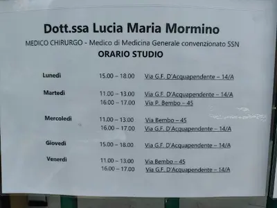 Studio medico dott.ssa Lucia Maria Mormino