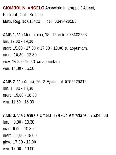 Studio Medico 1 "Dr. Giombolini Angelo"
