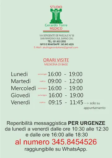 STUDIO MEDICINA DI BASE Dott. Gerardo Torre